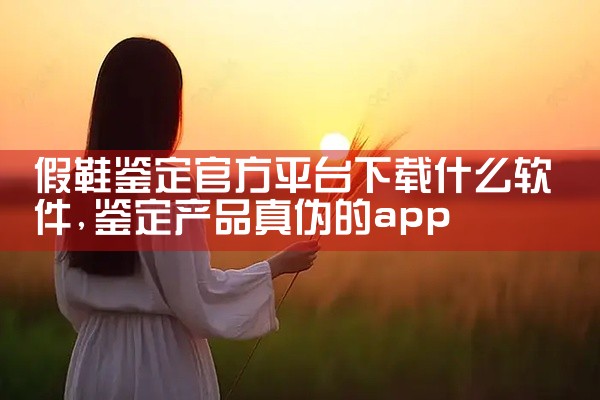 假鞋鉴定官方平台下载什么软件
