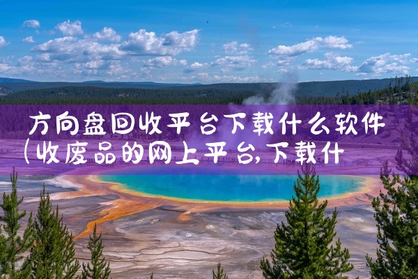 方向盘回收平台下载什么软件